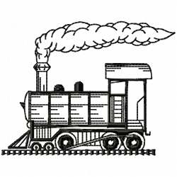 Trains Embroidery Design 1
